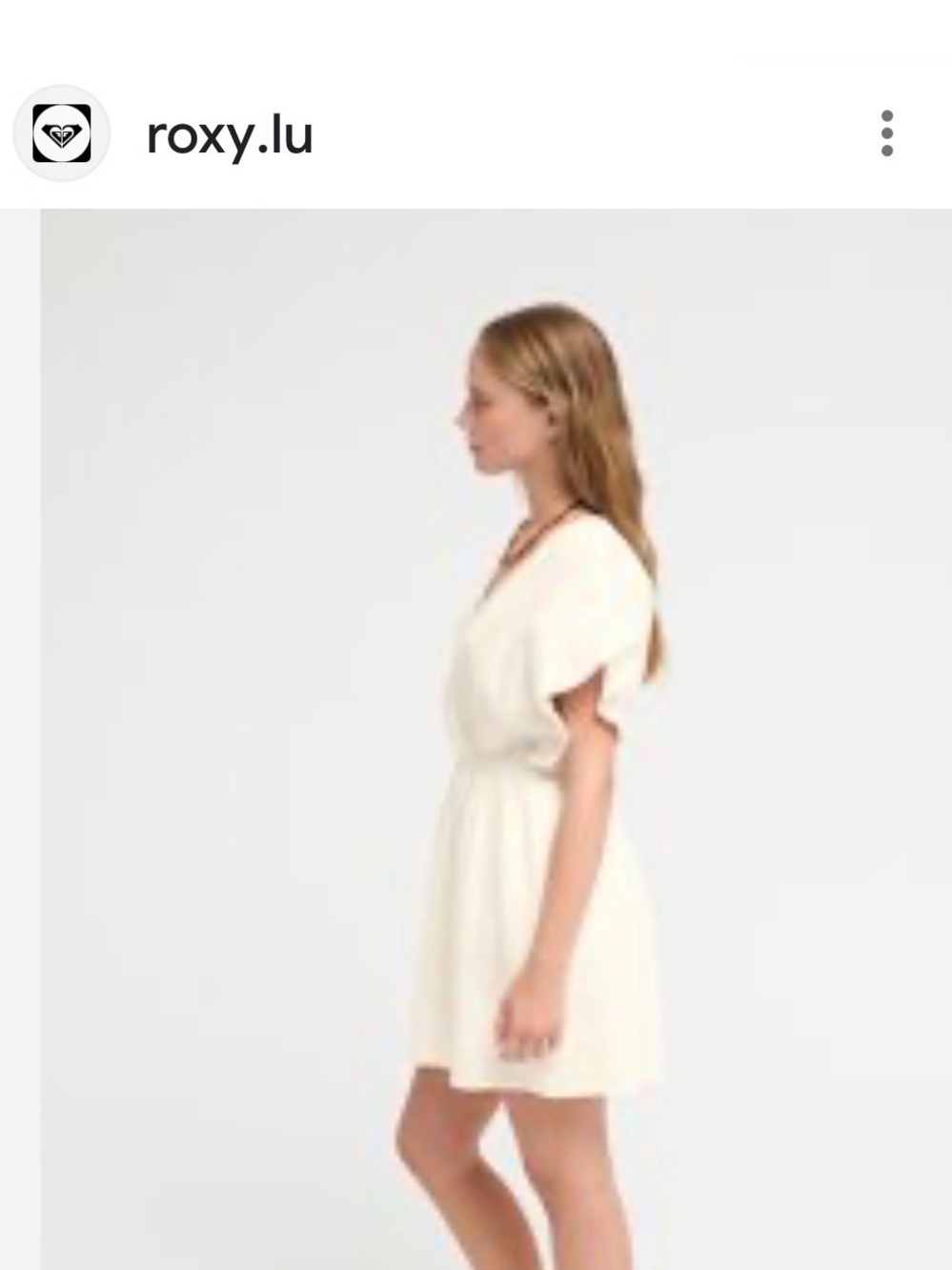Roxy Cream Short Flutter Sleeve Mini Dress
